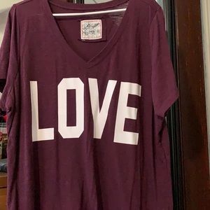 Maroon t shirt, light fit, size 2x